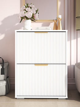 Обувница Вельвет 2 секции (600х796/776х283) Графит/Белый софт